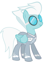 Size: 2480x3507 | Tagged: safe, artist:roxy-cream, fleetfoot, pegasus, pony, g4, rainbow falls, clothes, female, mare, racing suit, show accurate, simple background, solo, transparent background, vector