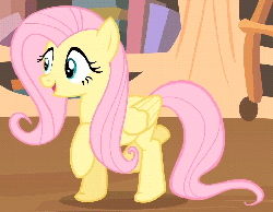 Size: 734x572 | Tagged: safe, edit, edited screencap, screencap, fluttershy, pegasus, pony, g4, season 4, three's a crowd, animated, cropped, cute, female, folded wings, gif, mare, prancing, shyabetes, solo, trotting, trotting in place, wings