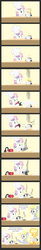 Size: 1466x9001 | Tagged: safe, artist:041744, derpy hooves, sweetie belle, pegasus, pony, unicorn, g4, chef's hat, comic, cooking, duo, female, fire, fire extinguisher, food, hat, liquid toast, mare, sweetie belle can't cook, sweetie fail, toaster
