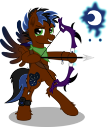 Size: 7500x8788 | Tagged: safe, artist:lailyren, artist:mactavish1996, oc, oc only, absurd resolution, bow (weapon), bow and arrow, clothes, shawl, simple background, solo, transparent background, vector
