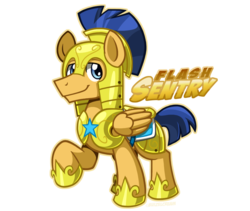 Size: 1276x1077 | Tagged: safe, artist:bcpony, flash sentry, pegasus, pony, g4, armor, helmet, looking at you, male, simple background, solo, stallion, text, transparent background