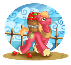 Size: 933x857 | Tagged: safe, artist:thegrumpyturtle, big macintosh, earth pony, pony, g4, male, solo, stallion