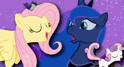 Size: 640x348 | Tagged: safe, fluttershy, princess luna, sweetie belle, g4, ytpmv