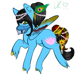 Size: 500x500 | Tagged: safe, artist:goddessbeat, oc, oc only, pegasus, pony, solo, veil