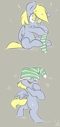 Size: 936x1980 | Tagged: safe, artist:atryl, derpy hooves, pony, g4, bipedal, blushing, clothes, comic, cute, derpabetes, female, silly, silly pony, socks, solo, striped socks