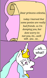 Size: 454x744 | Tagged: artist needed, source needed, safe, princess celestia, g4, breakup, comic, dumped, letter, rejection