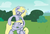 Size: 993x666 | Tagged: safe, artist:extradan, derpy hooves, oc, oc:jerky hooves, pegasus, pony, g4, female, mare