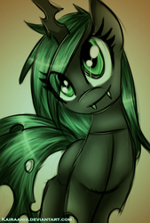 Size: 675x1000 | Tagged: safe, artist:kairaanix, queen chrysalis, changeling, changeling queen, g4, female, solo