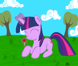 Size: 933x793 | Tagged: safe, artist:goforgold, twilight sparkle, g4, female, lollipop, solo