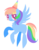 Size: 726x932 | Tagged: safe, artist:princess-big-mac, rainbow dash, g4, pinkie pride, female, hat, lineless, party hat, solo