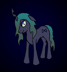 Size: 399x427 | Tagged: safe, artist:ridleywolf, oc, oc only, changeling, hybrid, changeling oc, halfling, solo