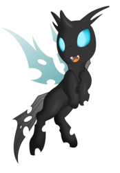 Size: 2387x3420 | Tagged: safe, artist:fluffyxai, changeling, pony, solo