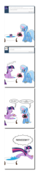 Size: 840x3488 | Tagged: safe, artist:dekomaru, trixie, twilight sparkle, tumblr:ask twixie, g4, ask, bathtub, camera, female, foal, lesbian, ship:twixie, shipping, tumblr