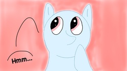 Size: 1136x640 | Tagged: safe, oc, oc only, ask, askcancer-pony, cancer, female, filly, solo, thinking, tumblr