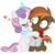 Size: 7100x7000 | Tagged: dead source, safe, artist:medio-cre, button mash, sweetie belle, earth pony, unicorn, don't mine at night, g4, absurd resolution, blushing, cheek kiss, colt, female, filly, foal, heart, horn, kissing, male, minecraft, ship:sweetiemash, shipping, simple background, straight, transparent background, vector