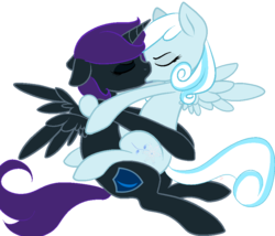 Size: 915x785 | Tagged: dead source, safe, artist:samajami, oc, oc only, oc:nyx, oc:snowdrop, alicorn, pony, alicorn oc, duo, female, kiss on the lips, kissing, lesbian, shipping, snownyx