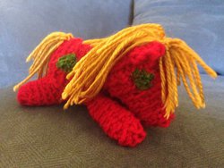 Size: 1024x768 | Tagged: safe, artist:ponyrave, big macintosh, earth pony, pony, g4, crochet, irl, male, photo, plushie, stallion