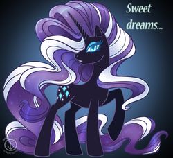 Size: 1012x921 | Tagged: safe, artist:nauticaldog, nightmare rarity, g4, female, solo