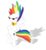 Size: 1062x1143 | Tagged: safe, artist:neriani, rainbow dash, g4, element of loyalty, elements of harmony, female, gunbuster pose, simple background, solo, super rainbow dash, transparent background, vector