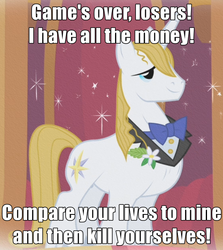 Size: 558x625 | Tagged: safe, prince blueblood, g4, best pony, futurama, image macro, male, solo, swag