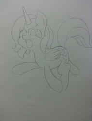 Size: 960x1262 | Tagged: safe, artist:ruanas, princess luna, g4, female, monochrome, ruanas, solo