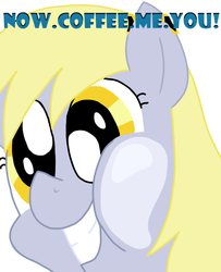 Size: 650x800 | Tagged: safe, derpy hooves, pegasus, pony, g4, askcafeownerderpy, female, mare, solo, you. me. x. now.