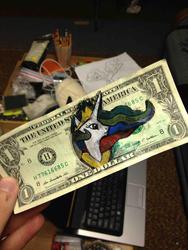 Size: 2448x3264 | Tagged: safe, princess celestia, g4, dollar, federal reserve note, hand, irl, money, photo