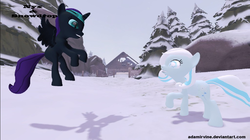 Size: 1024x575 | Tagged: safe, artist:adamirvine, oc, oc only, oc:nyx, oc:snowdrop, alicorn, pony, 3d, alicorn oc, gmod