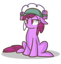 Size: 545x578 | Tagged: safe, artist:lolepopenon, berry punch, berryshine, earth pony, pony, g4, drinking hat, female, hat, simple background, solo, transparent background