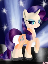 Size: 768x1024 | Tagged: safe, artist:jabbie64, rarity, g4, fashion, female, shaved, solo