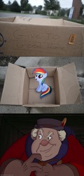 Size: 1323x2761 | Tagged: safe, rainbow dash, pegasus, pony, fanfic:my little dashie, g4, coachman, dashie meme, disney, evil people finding dash meme, exploitable meme, meme, pinocchio, this will end in death, this will end in tears, this will end in tears and/or death