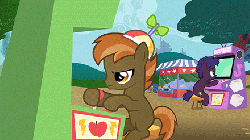Size: 440x248 | Tagged: dead source, safe, artist:jan, edit, edited screencap, screencap, apple bytes, archer (character), button mash, scootablue, sweetie belle, earth pony, pony, g4, hearts and hooves day (episode), :p, animated, arcade game, bit, colt, crying, deleted scene, eyes closed, frown, gif, glare, hat, hoof hold, lidded eyes, looking back, male, open mouth, playing, pointing, propeller hat, scene interpretation, surprised, tack, teary eyes, the perfect stallion, tongue out, wavy mouth, wide eyes, youtube, youtube link