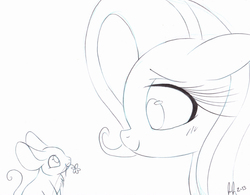 Size: 1138x887 | Tagged: safe, artist:prettypinkpony, fluttershy, pegasus, pony, g4, long eyelashes, monochrome