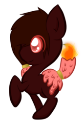Size: 269x391 | Tagged: safe, artist:dat-lil-filly, oc, oc only, earth pony, original species, pony, augmented tail, candle, candyle, candyle pony, solo