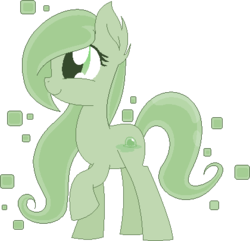 Size: 420x405 | Tagged: dead source, safe, artist:laser-pancakes, oc, oc only, earth pony, goo pony, monster pony, original species, pony, minecraft, ponified, simple background, slime (minecraft), solo, white background