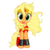 Size: 2160x2160 | Tagged: safe, artist:beavernator, applejack, g4, blonde, clothes, costume, female, hatless, hugpony poses, looking at you, missing accessory, simple background, solo, windswept mane, wonder woman, wonderjack