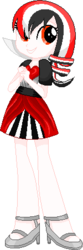 Size: 150x453 | Tagged: safe, artist:ragingpeppers, oc, oc only, oc:lonely hearts, equestria girls, g4, solo