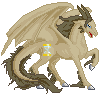 Size: 100x95 | Tagged: artist needed, safe, doctor whooves, time turner, dragon, horse, g4, dragon cave, horse dragon, male, pixel art, recolor, simple background, solo, species swap, sprite, transparent background
