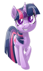 Size: 607x1000 | Tagged: safe, artist:freezyfoop, twilight sparkle, pony, unicorn, g4, cute, female, looking at you, simple background, smiling, solo, transparent background, twiabetes, unicorn twilight