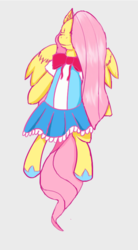 Size: 478x869 | Tagged: safe, artist:cheers, fluttershy, super lesbian horse rpg, g4, clothes, female, skirt, solo