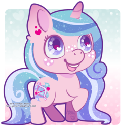 Size: 447x464 | Tagged: safe, artist:miss-glitter, oc, oc only, pony, unicorn, adoptable, female, freckles, heartwish, mare, solo