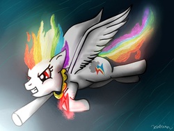 Size: 760x570 | Tagged: safe, artist:katrina-mae, rainbow dash, g4, contest, element of loyalty, elements of harmony, female, solo, super rainbow dash