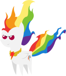 Size: 853x988 | Tagged: safe, artist:zacatron94, rainbow dash, g4, element of loyalty, elements of harmony, female, pointy ponies, simple background, solo, super rainbow dash, transparent background, vector