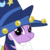 Size: 438x438 | Tagged: safe, artist:gratlofatic, edit, star swirl the bearded, twilight sparkle, g4, clothes, costume, female, hat, robe, solo, twiface, wizard, wrong neighborhood