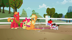 Size: 1280x720 | Tagged: safe, scootaloo, g4, dat frame, scootastretch, wat