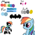 Size: 1000x1000 | Tagged: safe, rainbow dash, g4, batman, batmare, crossover, dc comics, female, palette, parody, reference sheet, simple background, solo, white background