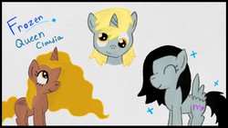 Size: 800x450 | Tagged: safe, oc, oc only, alicorn, pony, alicorn oc, art academy, art academy sketchpad, frozen (movie), miiverse, trio