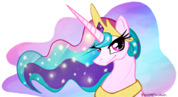 Size: 1177x640 | Tagged: safe, artist:rosemary-the-skunk, princess celestia, alicorn, pony, g4, female, mare, simple background, solo, transparent background