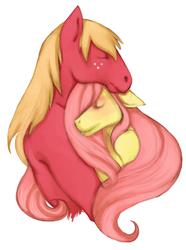 Size: 1493x2010 | Tagged: safe, artist:ronniesponies, big macintosh, fluttershy, earth pony, anthro, g4, female, male, ship:fluttermac, shipping, straight