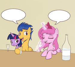 Size: 1139x1024 | Tagged: safe, artist:datahmedz, flash sentry, twilight sparkle, oc, oc:pinkiepony, alicorn, pony, g4, alicorn oc, blank, crown, dialogue, exploitable, exploitable meme, eyes closed, horn, jewelry, magic, male, meme, open mouth, open smile, pinkiepony, regalia, smiling, speech bubble, stallion, telekinesis, wings